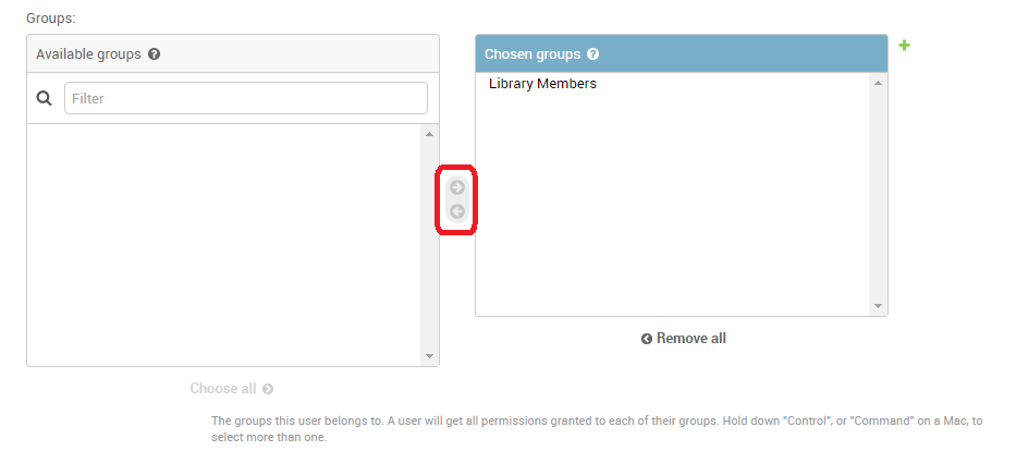 管理站點 - 將使用者新增到組